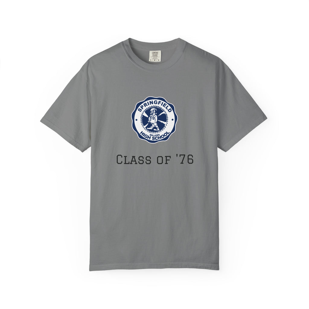 Class of '76 Reunion T-Shirt — Springfield High School Crest Alumni Tee