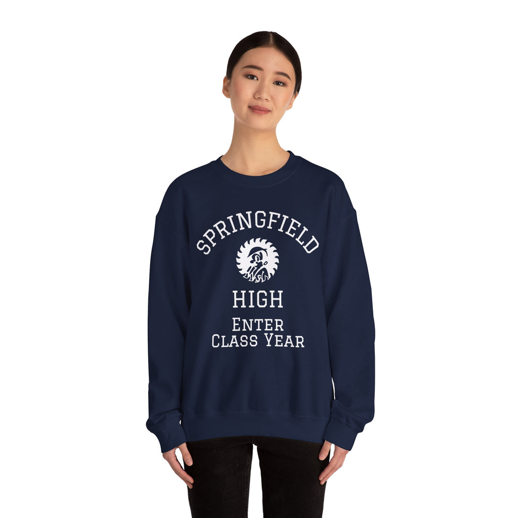 Springfield High Crewneck Sweatshirt — Custom School Spirit "Enter Class Year"