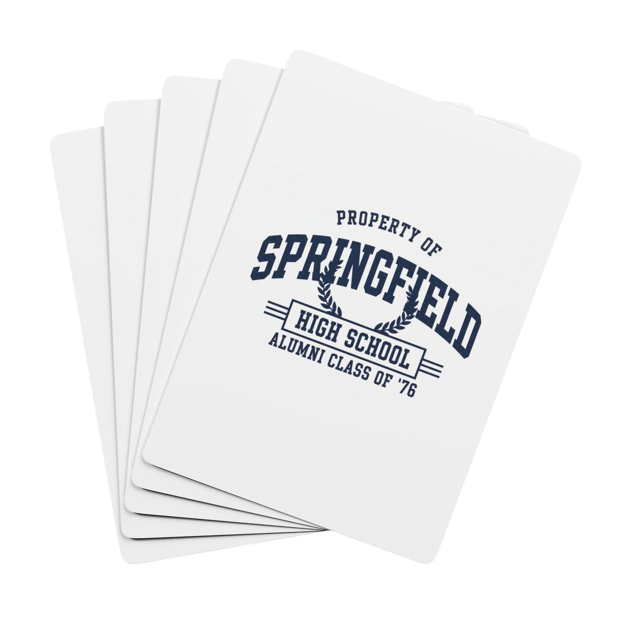 Springfield High School Alumni Poker Playing Cards — Class of ’76 Memorabilia
