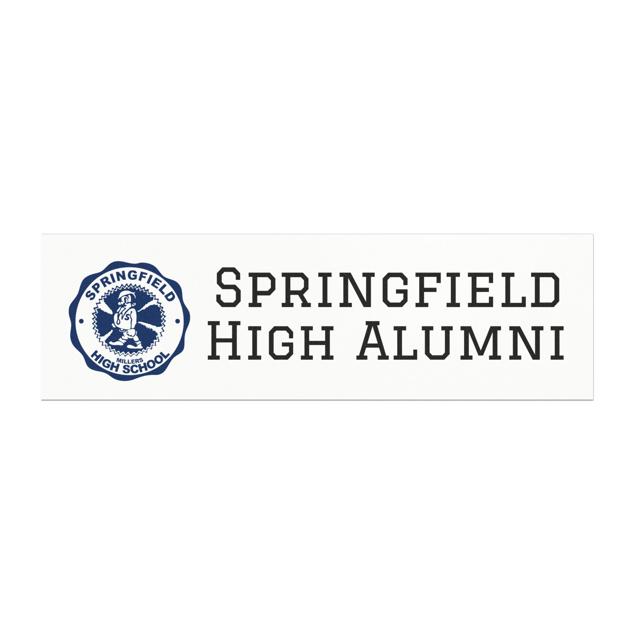 Springfield High Alumni Car Magnet — School Logo Magnetic Bumper Sticker