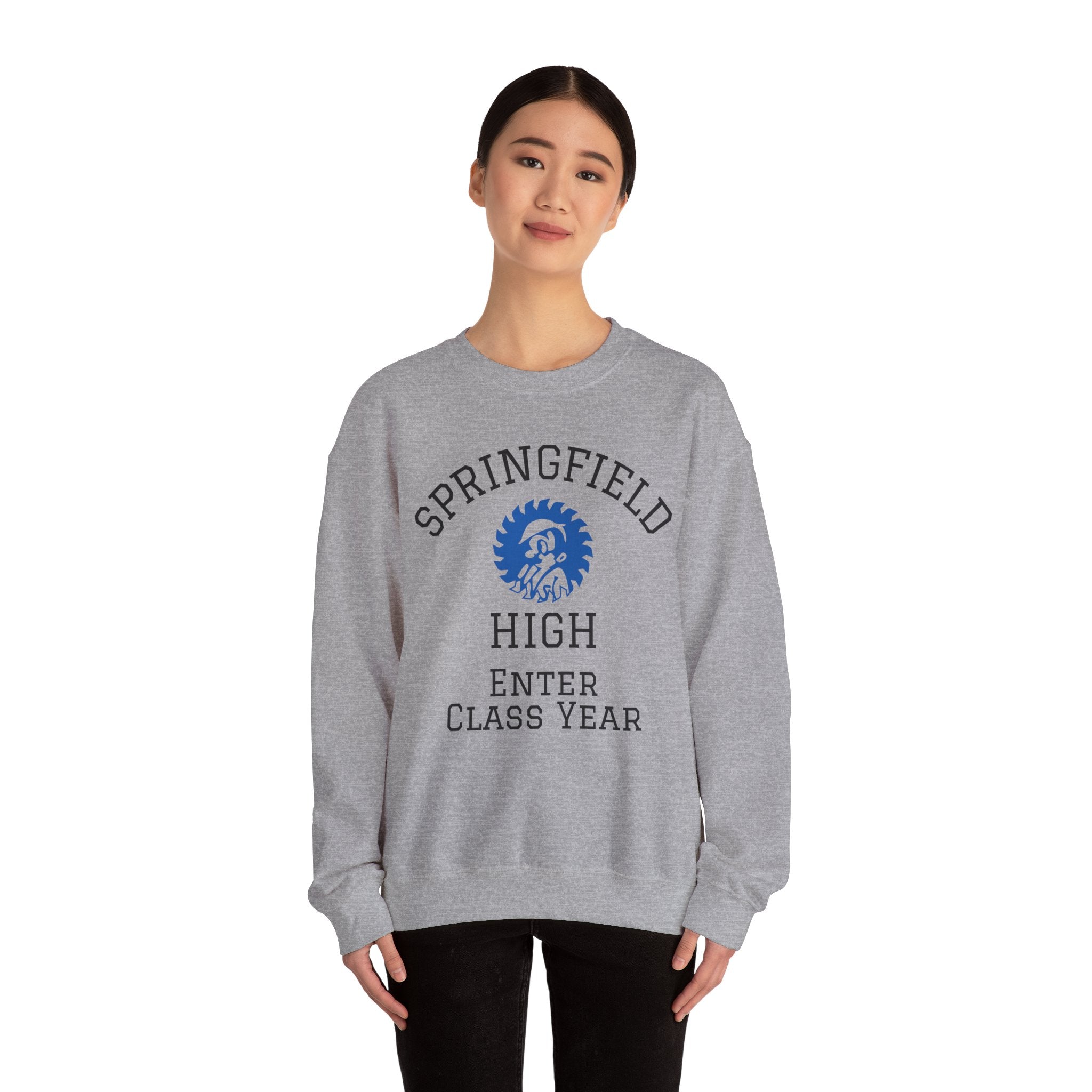 Springfield High Crewneck Sweatshirt — Custom School Spirit "Enter Class Year"