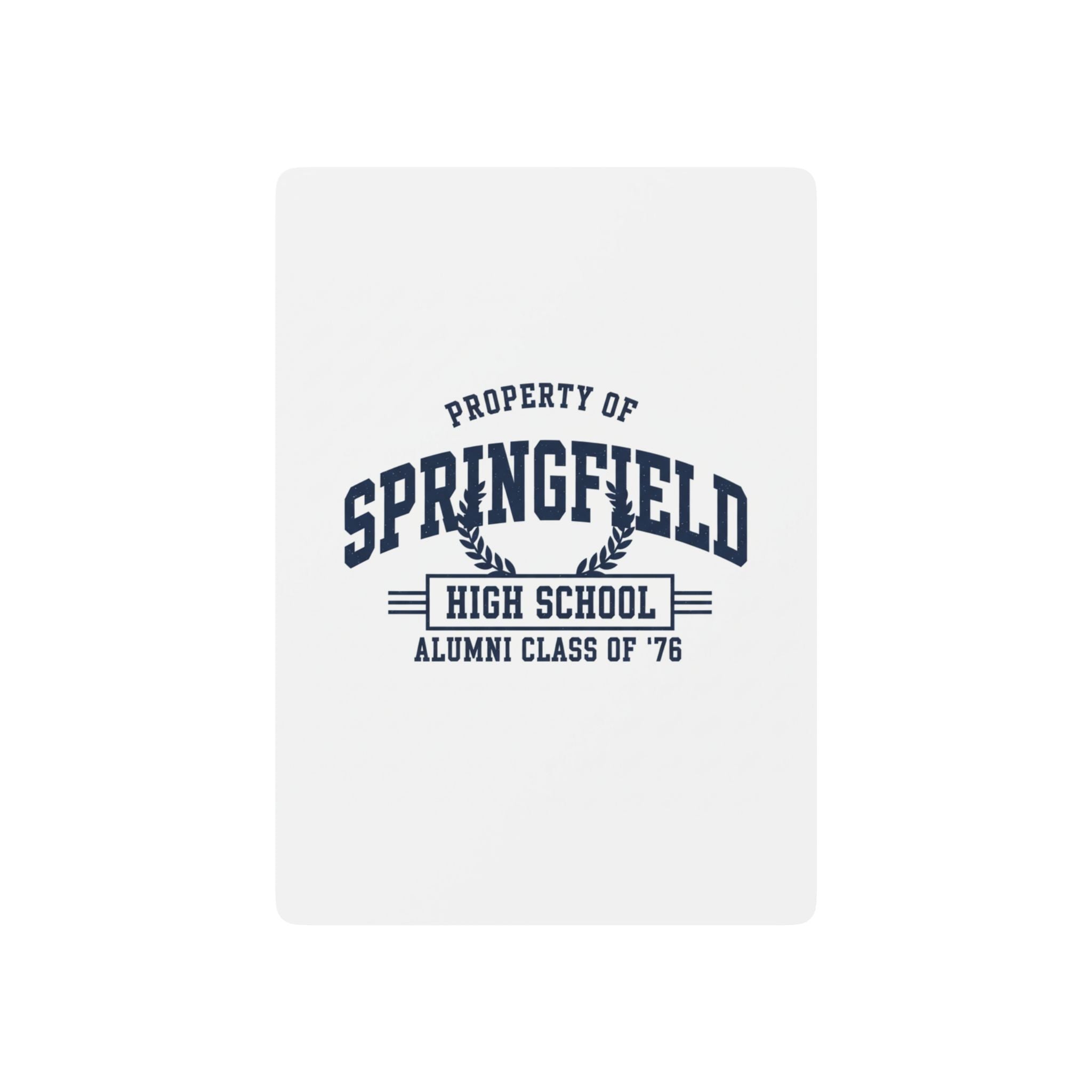 Springfield High School Alumni Poker Playing Cards — Class of ’76 Memorabilia