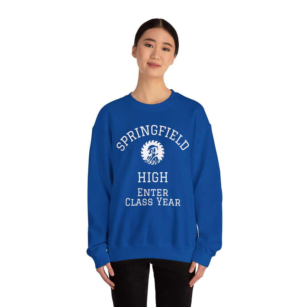 Springfield High Crewneck Sweatshirt — Custom School Spirit "Enter Class Year"