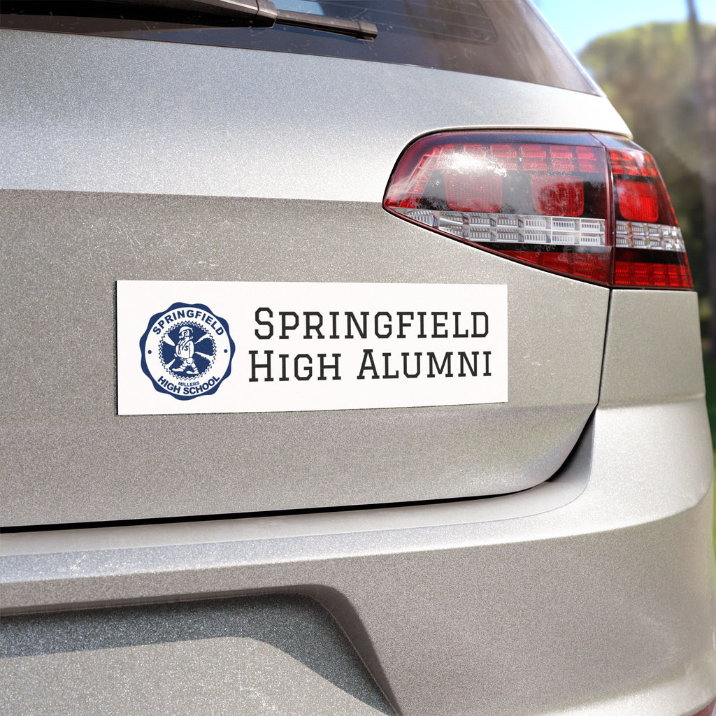 Springfield High Alumni Car Magnet — School Logo Magnetic Bumper Sticker