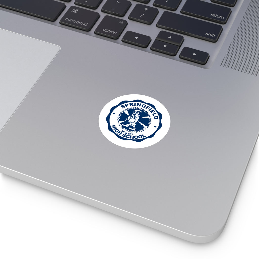 Springfield High School Millers Round Vinyl Sticker — School Logo Decal