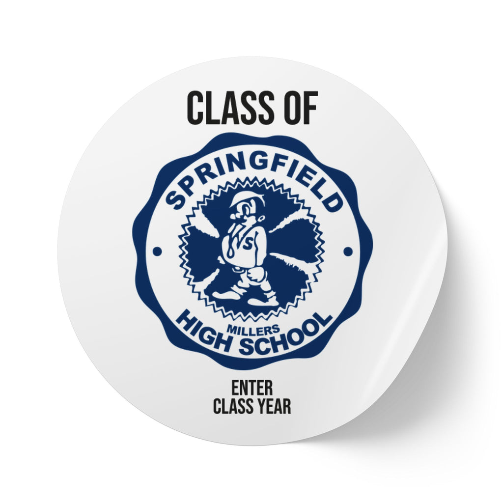 Custom School Seal Round Stickers on Roll — 'Class of' Personalized Labels
