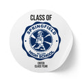 Custom School Seal Round Stickers on Roll — 'Class of' Personalized Labels